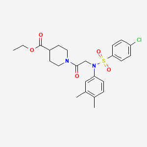 molecular formula C24H29ClN2O5S B4092770 ethyl 1-{N-[(4-chlorophenyl)sulfonyl]-N-(3,4-dimethylphenyl)glycyl}piperidine-4-carboxylate 