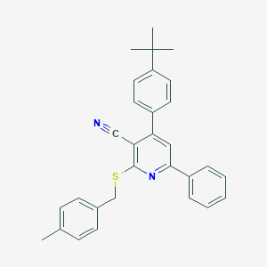 4-(4-Tert-butylphenyl)-2-[(4-methylbenzyl)sulfanyl]-6-phenylnicotinonitrile