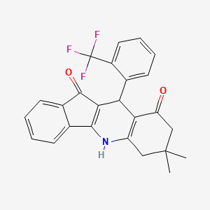 7,7-dimethyl-10-[2-(trifluoromethyl)phenyl]-6,7,8,10-tetrahydro-5H-indeno[1,2-b]quinoline-9,11-dione