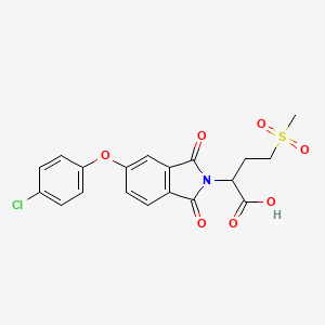 2-[5-(4-chlorophenoxy)-1,3-dioxo-1,3-dihydro-2H-isoindol-2-yl]-4-(methylsulfonyl)butanoic acid