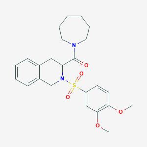 molecular formula C24H30N2O5S B4092901 3-(1-azepanylcarbonyl)-2-[(3,4-dimethoxyphenyl)sulfonyl]-1,2,3,4-tetrahydroisoquinoline 