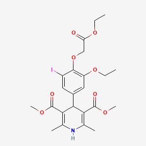 dimethyl 4-[3-ethoxy-4-(2-ethoxy-2-oxoethoxy)-5-iodophenyl]-2,6-dimethyl-1,4-dihydro-3,5-pyridinedicarboxylate