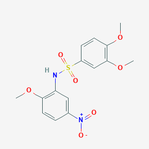 3,4-dimethoxy-N-(2-methoxy-5-nitrophenyl)benzenesulfonamide