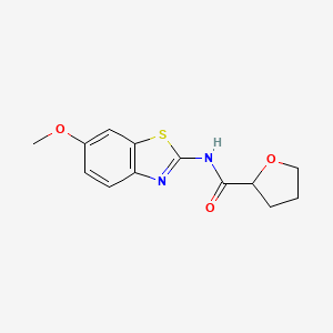 molecular formula C13H14N2O3S B4092960 N-(6-methoxy-1,3-benzothiazol-2-yl)oxolane-2-carboxamide 