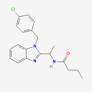 N-(1-{1-[(4-CHLOROPHENYL)METHYL]-1H-1,3-BENZODIAZOL-2-YL}ETHYL)BUTANAMIDE