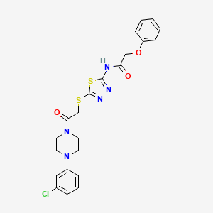 N-[5-({2-[4-(3-chlorophenyl)piperazin-1-yl]-2-oxoethyl}sulfanyl)-1,3,4-thiadiazol-2-yl]-2-phenoxyacetamide