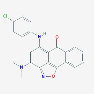 molecular formula C22H16ClN3O2 B409300 5-(4-chloroanilino)-3-(dimethylamino)-6H-anthra[1,9-cd]isoxazol-6-one 