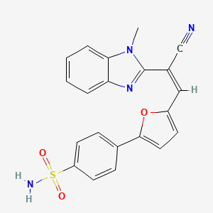 4-[5-[(Z)-2-cyano-2-(1-methylbenzimidazol-2-yl)ethenyl]furan-2-yl]benzenesulfonamide