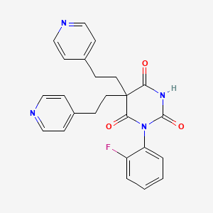 1-(2-Fluorophenyl)-5,5-bis(2-pyridin-4-ylethyl)-1,3-diazinane-2,4,6-trione