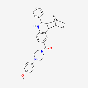 [4-(4-Methoxyphenyl)piperazin-1-yl](6-phenyl-5,6,6a,7,8,9,10,10a-octahydro-7,10-methanophenanthridin-2-yl)methanone