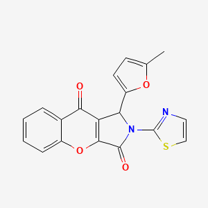 1-(5-METHYLFURAN-2-YL)-2-(1,3-THIAZOL-2-YL)-1H,2H,3H,9H-CHROMENO[2,3-C]PYRROLE-3,9-DIONE