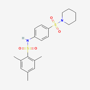 2,4,6-trimethyl-N-[4-(1-piperidinylsulfonyl)phenyl]benzenesulfonamide