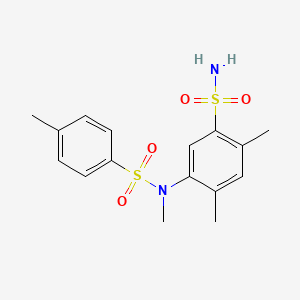 molecular formula C16H20N2O4S2 B4093064 2,4-dimethyl-5-{methyl[(4-methylphenyl)sulfonyl]amino}benzenesulfonamide 