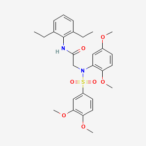 N~1~-(2,6-diethylphenyl)-N~2~-(2,5-dimethoxyphenyl)-N~2~-[(3,4-dimethoxyphenyl)sulfonyl]glycinamide