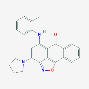 3-Pyrrolidin-1-yl-5-o-tolylamino-anthra[1,9-cd]isoxazol-6-one