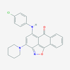 5-(4-Chloro-phenylamino)-3-piperidin-1-yl-anthra[1,9-cd]isoxazol-6-one