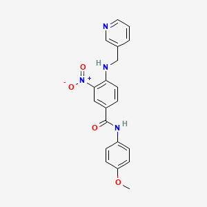 molecular formula C20H18N4O4 B4093121 N-(4-methoxyphenyl)-3-nitro-4-[(3-pyridinylmethyl)amino]benzamide 