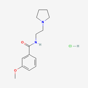 molecular formula C14H21ClN2O2 B4093124 3-methoxy-N-(2-pyrrolidin-1-ylethyl)benzamide;hydrochloride 