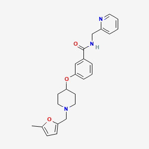 3-({1-[(5-methyl-2-furyl)methyl]-4-piperidinyl}oxy)-N-(2-pyridinylmethyl)benzamide