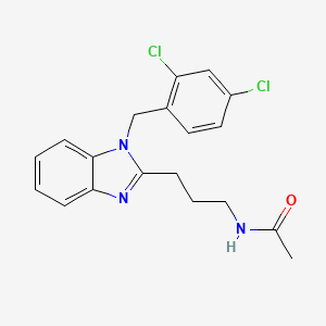 molecular formula C19H19Cl2N3O B4093157 N-{3-[1-(2,4-dichlorobenzyl)-1H-benzimidazol-2-yl]propyl}acetamide 