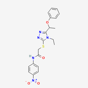 2-{[4-ethyl-5-(1-phenoxyethyl)-4H-1,2,4-triazol-3-yl]thio}-N-(4-nitrophenyl)acetamide