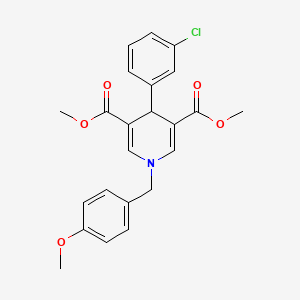 3,5-DIMETHYL 4-(3-CHLOROPHENYL)-1-[(4-METHOXYPHENYL)METHYL]-1,4-DIHYDROPYRIDINE-3,5-DICARBOXYLATE