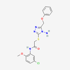 2-{[4-amino-5-(phenoxymethyl)-4H-1,2,4-triazol-3-yl]thio}-N-(5-chloro-2-methoxyphenyl)acetamide