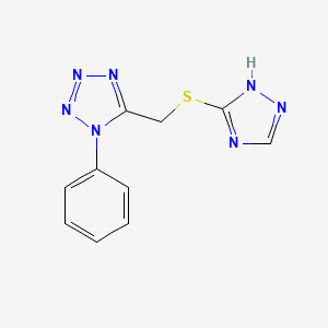 1-phenyl-5-[(4H-1,2,4-triazol-3-ylsulfanyl)methyl]-1H-tetrazole