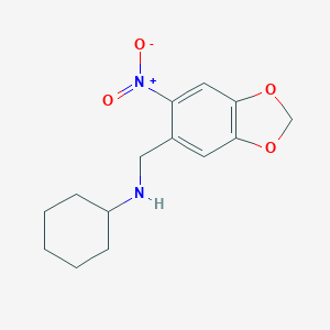 molecular formula C14H18N2O4 B409321 N-[(6-nitro-1,3-benzodioxol-5-yl)methyl]cyclohexanamine 