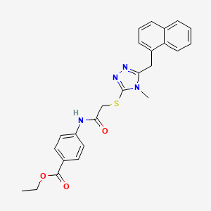 ethyl 4-[({[4-methyl-5-(naphthalen-1-ylmethyl)-4H-1,2,4-triazol-3-yl]sulfanyl}acetyl)amino]benzoate