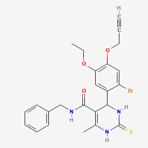 N-benzyl-4-[2-bromo-5-ethoxy-4-(2-propyn-1-yloxy)phenyl]-6-methyl-2-thioxo-1,2,3,4-tetrahydro-5-pyrimidinecarboxamide