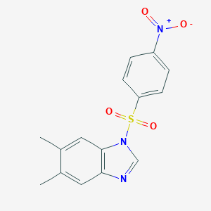molecular formula C15H13N3O4S B409326 5,6-Dimethyl-1-(4-nitrophenyl)sulfonylbenzimidazole CAS No. 325812-60-0