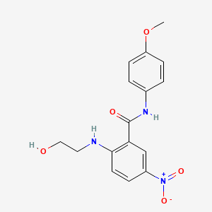 molecular formula C16H17N3O5 B4093268 2-(2-hydroxyethylamino)-N-(4-methoxyphenyl)-5-nitrobenzamide 