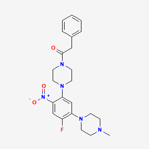 1-{4-[4-FLUORO-5-(4-METHYLPIPERAZIN-1-YL)-2-NITROPHENYL]PIPERAZIN-1-YL}-2-PHENYLETHAN-1-ONE