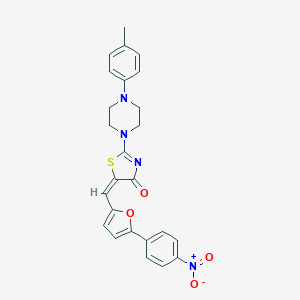 5-[(5-{4-nitrophenyl}-2-furyl)methylene]-2-[4-(4-methylphenyl)-1-piperazinyl]-1,3-thiazol-4(5H)-one