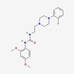 molecular formula C21H27FN4O3 B4093302 3-(2,4-DIMETHOXYPHENYL)-1-{2-[4-(2-FLUOROPHENYL)PIPERAZIN-1-YL]ETHYL}UREA 