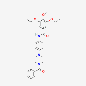 molecular formula C31H37N3O5 B4093315 3,4,5-triethoxy-N-{4-[4-(2-methylbenzoyl)-1-piperazinyl]phenyl}benzamide 