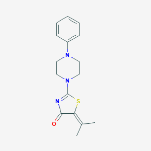2-(4-Phenylpiperazin-1-yl)-5-(propan-2-ylidene)-4,5-dihydro-1,3-thiazol-4-one