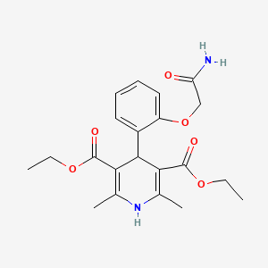 molecular formula C21H26N2O6 B4093356 Diethyl 4-[2-(2-amino-2-oxoethoxy)phenyl]-2,6-dimethyl-1,4-dihydropyridine-3,5-dicarboxylate 