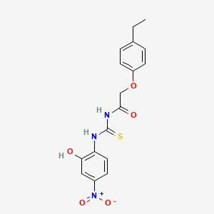 molecular formula C17H17N3O5S B4093357 2-(4-ethylphenoxy)-N-{[(2-hydroxy-4-nitrophenyl)amino]carbonothioyl}acetamide 