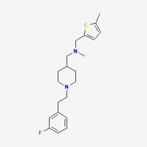 molecular formula C21H29FN2S B4093369 ({1-[2-(3-fluorophenyl)ethyl]-4-piperidinyl}methyl)methyl[(5-methyl-2-thienyl)methyl]amine 