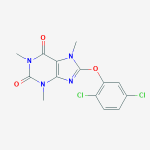 molecular formula C14H12Cl2N4O3 B409338 8-(2,5-dichlorophenoxy)-1,3,7-trimethyl-3,7-dihydro-1H-purine-2,6-dione 