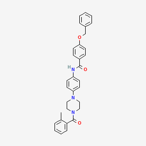 4-(benzyloxy)-N-{4-[4-(2-methylbenzoyl)-1-piperazinyl]phenyl}benzamide