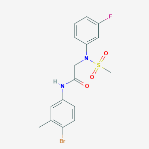 N~1~-(4-bromo-3-methylphenyl)-N~2~-(3-fluorophenyl)-N~2~-(methylsulfonyl)glycinamide