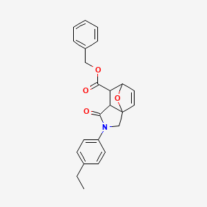 benzyl 3-(4-ethylphenyl)-4-oxo-10-oxa-3-azatricyclo[5.2.1.0~1,5~]dec-8-ene-6-carboxylate