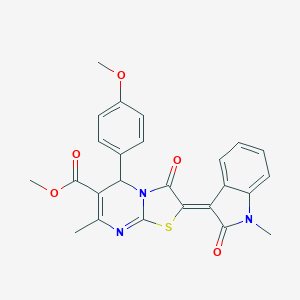 methyl (2Z)-5-(4-methoxyphenyl)-7-methyl-2-(1-methyl-2-oxoindol-3-ylidene)-3-oxo-5H-[1,3]thiazolo[3,2-a]pyrimidine-6-carboxylate