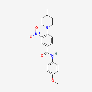 N-(4-methoxyphenyl)-4-(4-methylpiperidin-1-yl)-3-nitrobenzamide