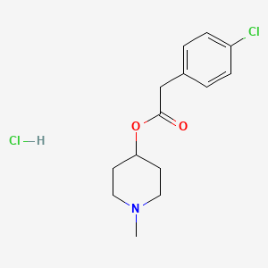 (1-Methylpiperidin-4-yl) 2-(4-chlorophenyl)acetate;hydrochloride