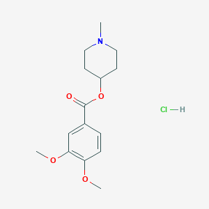 (1-Methylpiperidin-4-yl) 3,4-dimethoxybenzoate;hydrochloride