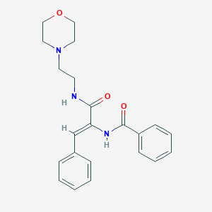 molecular formula C22H25N3O3 B409351 N-[1-(2-Morpholin-4-yl-ethylcarbamoyl)-2-phenyl-vinyl]-benzamide 